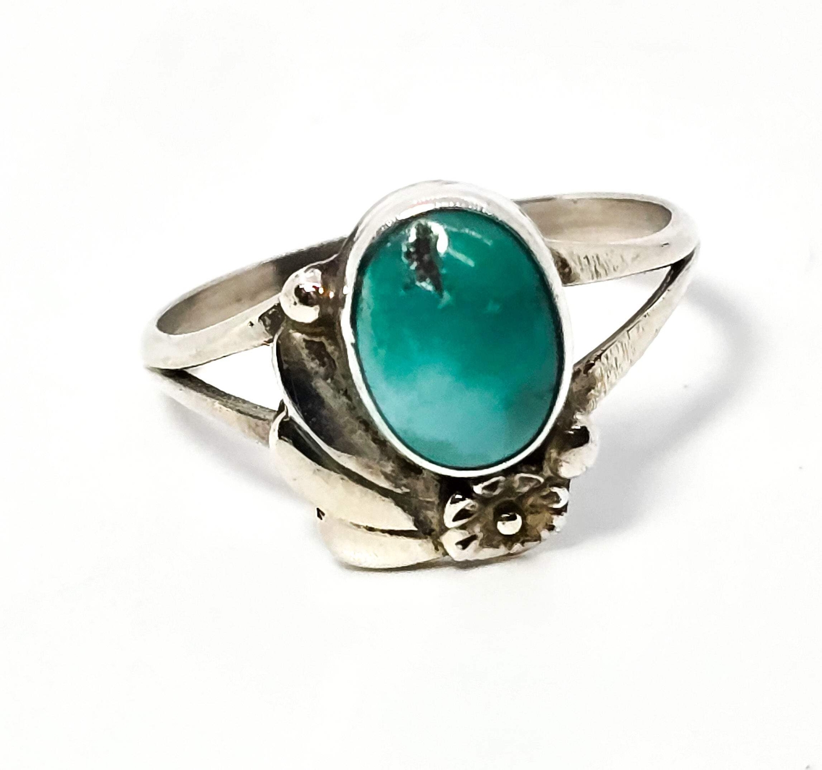 Sylvia Ringer Sylvia Chee Navajo Turquoise vintage Native American split sterling ...