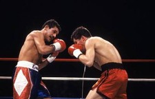 Edwin Rosario Looks To Land A Punch To Julio Cesar Chavez OLD BOXING PHOTO 1