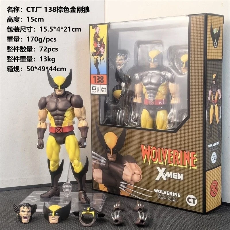 Auf Lager CT Toys MAF138 X-MEN Wolverine Actionfigur Brown Suit Comic Ver Neu - Bild 2 von 4