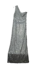 NWT Fashion Nova  Maxi Dress Sleeveless Sequins Color Gray/Silver Size 1X