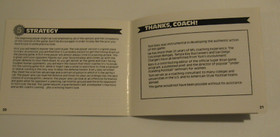 LJN Toys - Nintendo NES - 1988 NFL Football Instruction Booklet