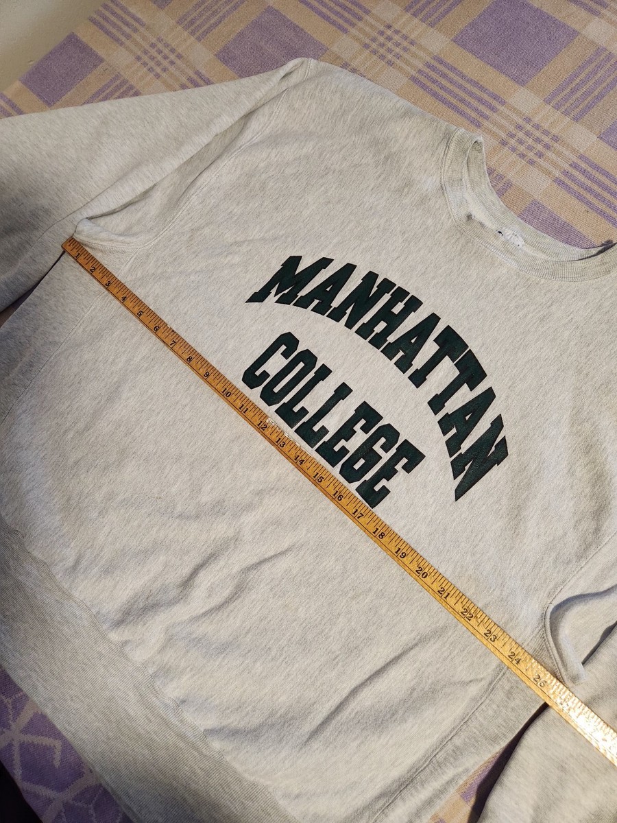 Manhattan College Sweatshirt XL Y2K Champion Reverse Weave