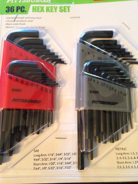 Pittsburgh 36 PC SAE & Metric Long Reach Hex Key Set for sale online | eBay