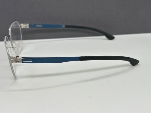 Ic Berlin Brille Herren Damen silber matt blau rund eckig Panto Theda NP:499€ - Bild 7 von 12