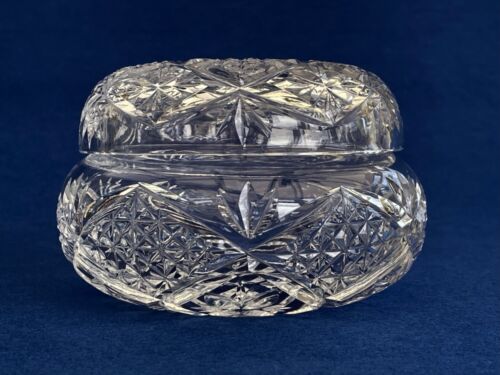 Edinburgh and Leith Crystal Lidded Powder/Dressing Table Pot - Picture 1 of 8