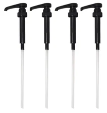 Syrup Pump for Coffee Syrup Bottles – 4-Pack Dispenser Pumps Fits 750Ml / 25.4 O