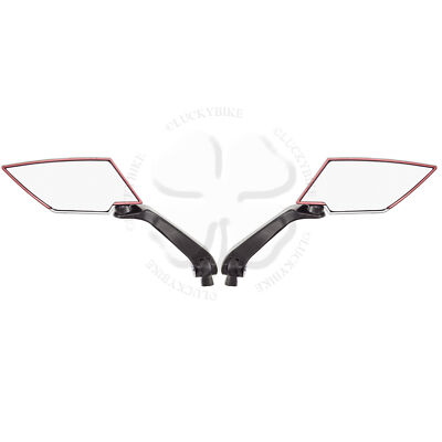 Vector Rear View Mirror Red Universal 8mm 10mm Hand Side Glass Set Left Right