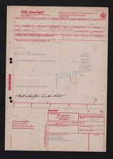 Hartha, invoice 1981, PGH good drive Skoda Trabant authorised workshop