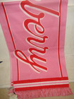 100% AUTHENTIC NEW WOMEN BURBERRY PINK LOGO COTTON JACQUARD SOCCER SCARF — photo 6
