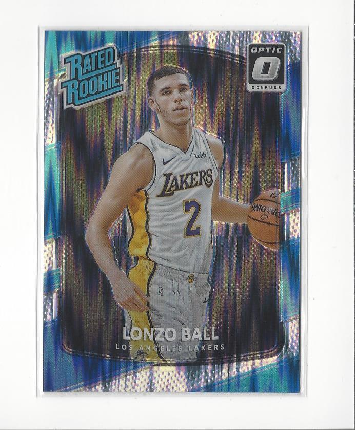 2017-18 Optic Mega Box Shock Flash #199 Lonzo Ball RC Rookie Lakers Pelicans