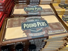 TRADER JOES Pound Plus Belgium Dark Chocolate Bar 3 HUGE PACKS
