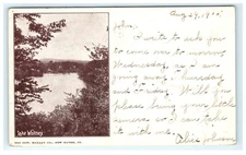1906 Lake Whitney EDW Malley New Haven CT Connecticut Early View Postcard