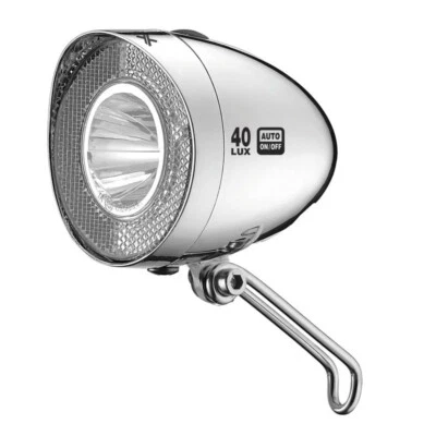 XLC CL-D04 Dynamo-Scheinwerfer, LED, Retro, Reflektor, 40 Lux, Standlicht, Senso