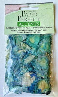 DecoArt Paper Perfect Accents - Blue Petals Natural Fibers 6 grams - NEW
