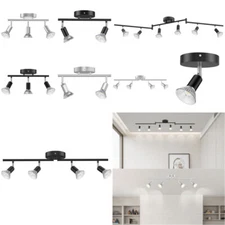 1/2/4 Light GU10 Modern Track Lighting Kit Flush Mount Ceiling Wall Spot Light
