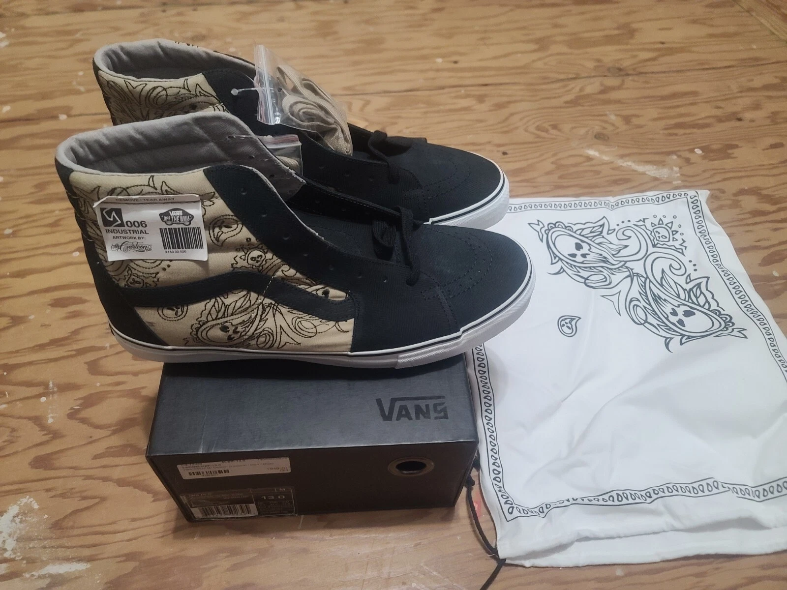 Vans X MR. DESSIN ANIMÉ KAKI SK 8 HI TAILLE 13 HOSOI WTAPS SUPREME 