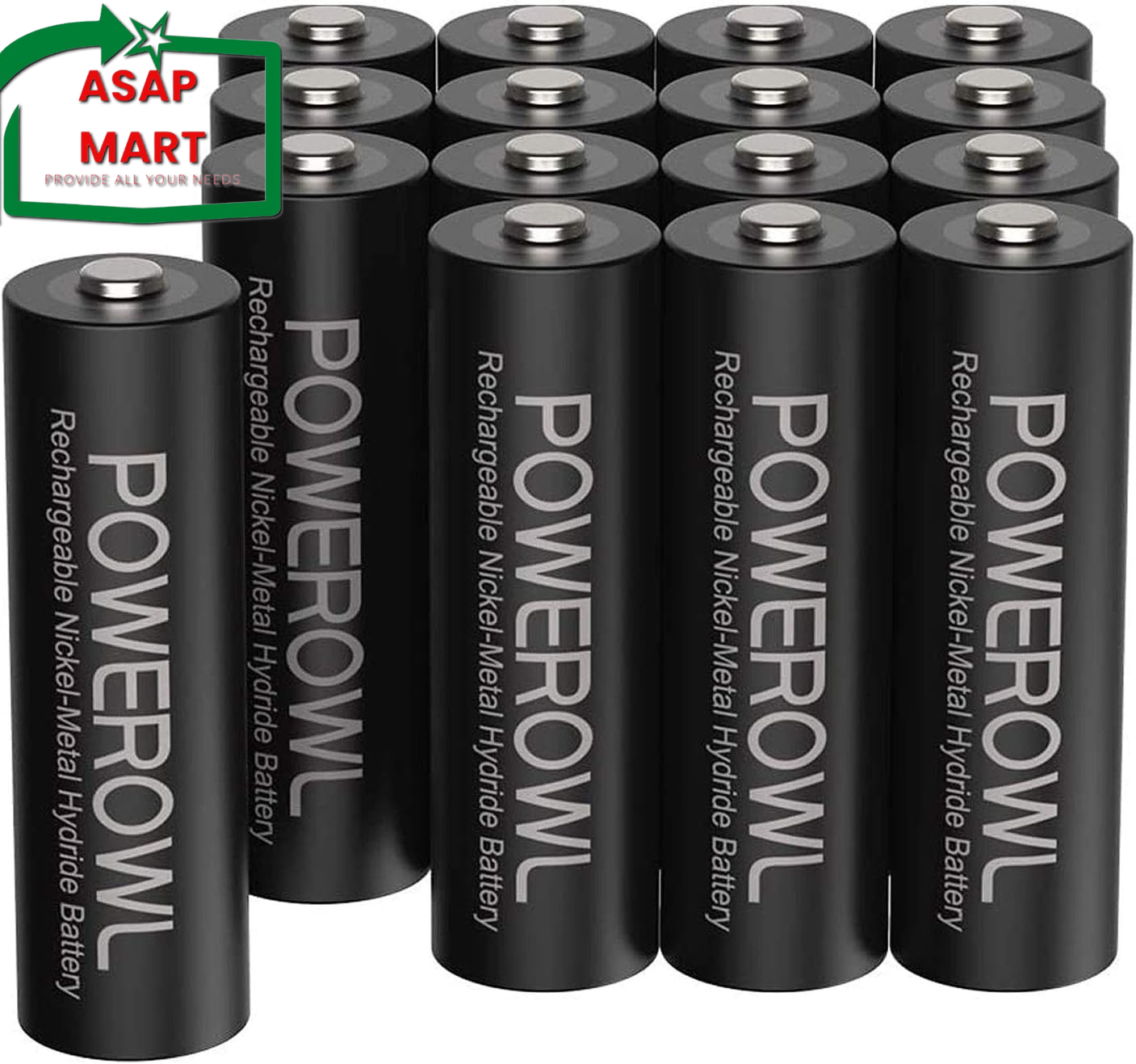 POWEROWL AA Rechargeable Batteries, 2800Mah High Capacity Batteries 1.2V Nimh Lo-image