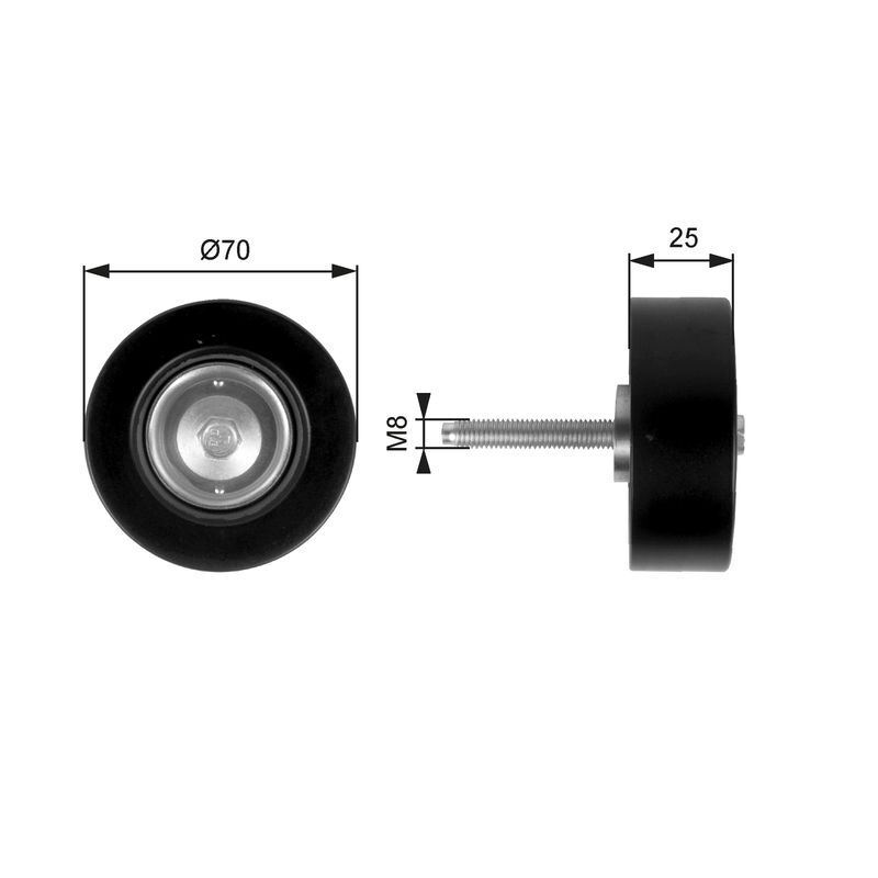 DEFLECTIONGUIDE PULLEY VRIBBED BELT T36263 FOR MAZDA CX-7/SUV ROADSTER/III/IV - Image 20