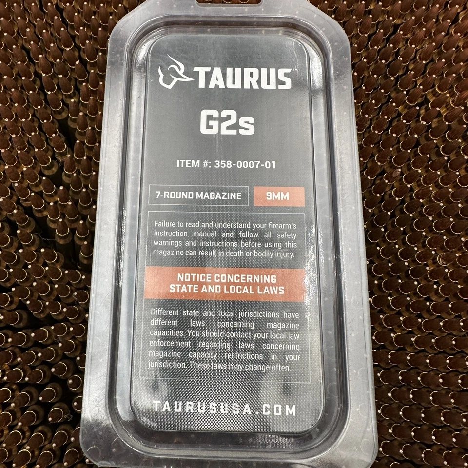 Mag Taurus G2s PT709 Fábrica NUEVO 7 Rondas 9mm Metal Cargador Clip Acero Azulado Foto 2 de 2