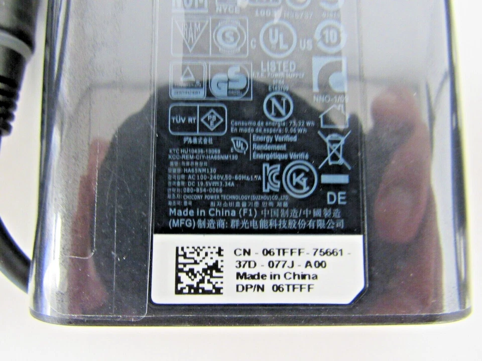 LOT OF 5 Genuine 65W AC Adapter Charger for Dell  LA65NM130 06TFFF 06TM1C 1X917 - Image 3 of 4