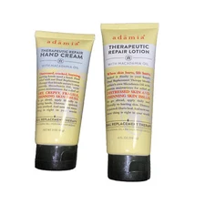 Adamia Therapeutic Repair Lotion, 4 Ounce And Repair Hand Cream 3ounce New
