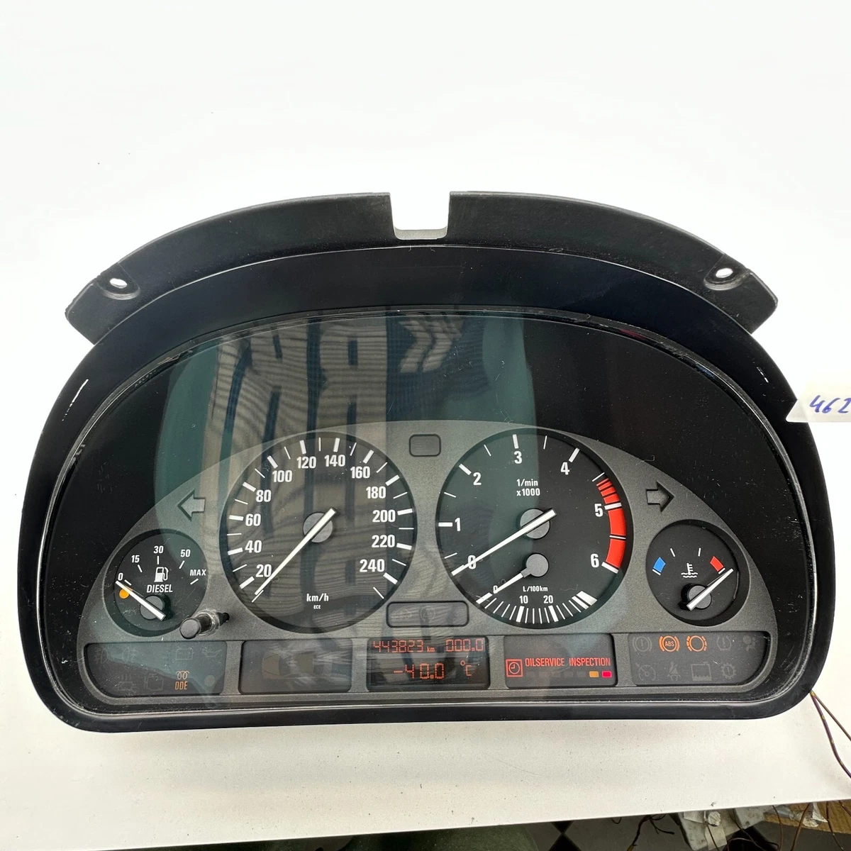 443 823 km Bmw e39 diesel speedometer instrument cluster  