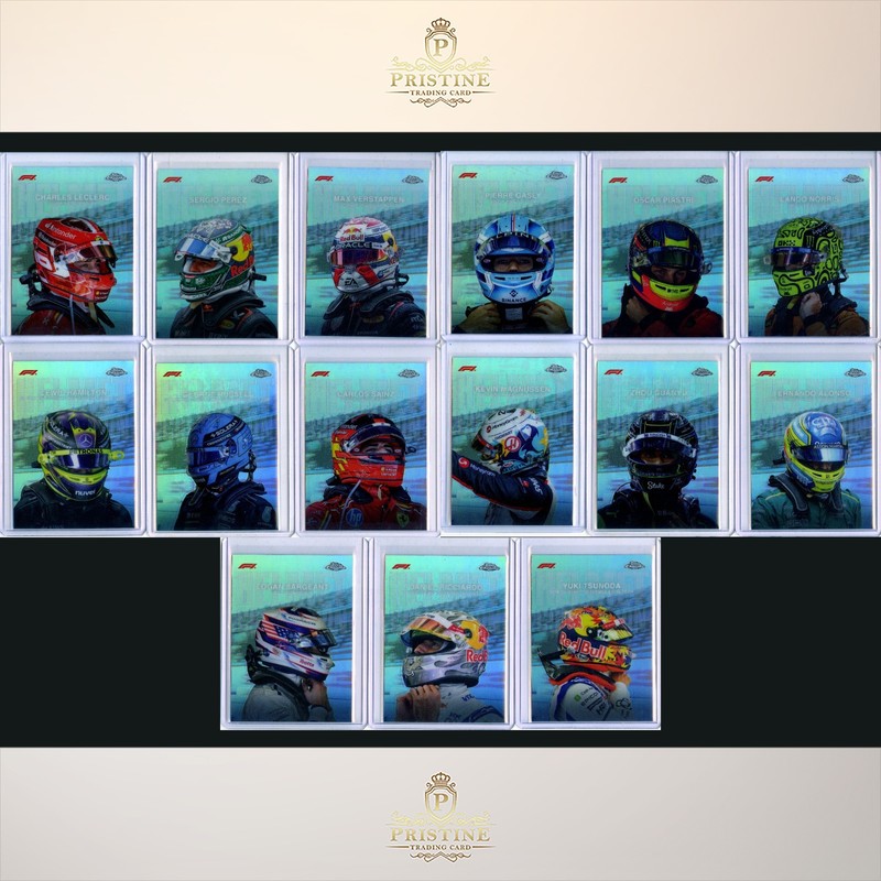2024 Topps Chrome Formula 1 F1 Helmet Collection Full Set HC-1-15 Max Verstappen