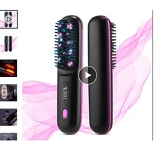 Cordless Hair Straightener Brush 3 Temperatur...