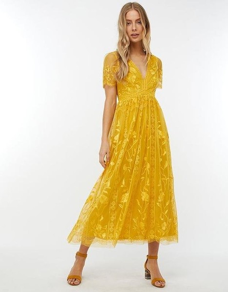 Women Monsoon Dress Yellow 38/10