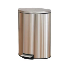 Better Homes & Gardens 14.5 Gallon Stainless Steel Step Trash Can, Silver