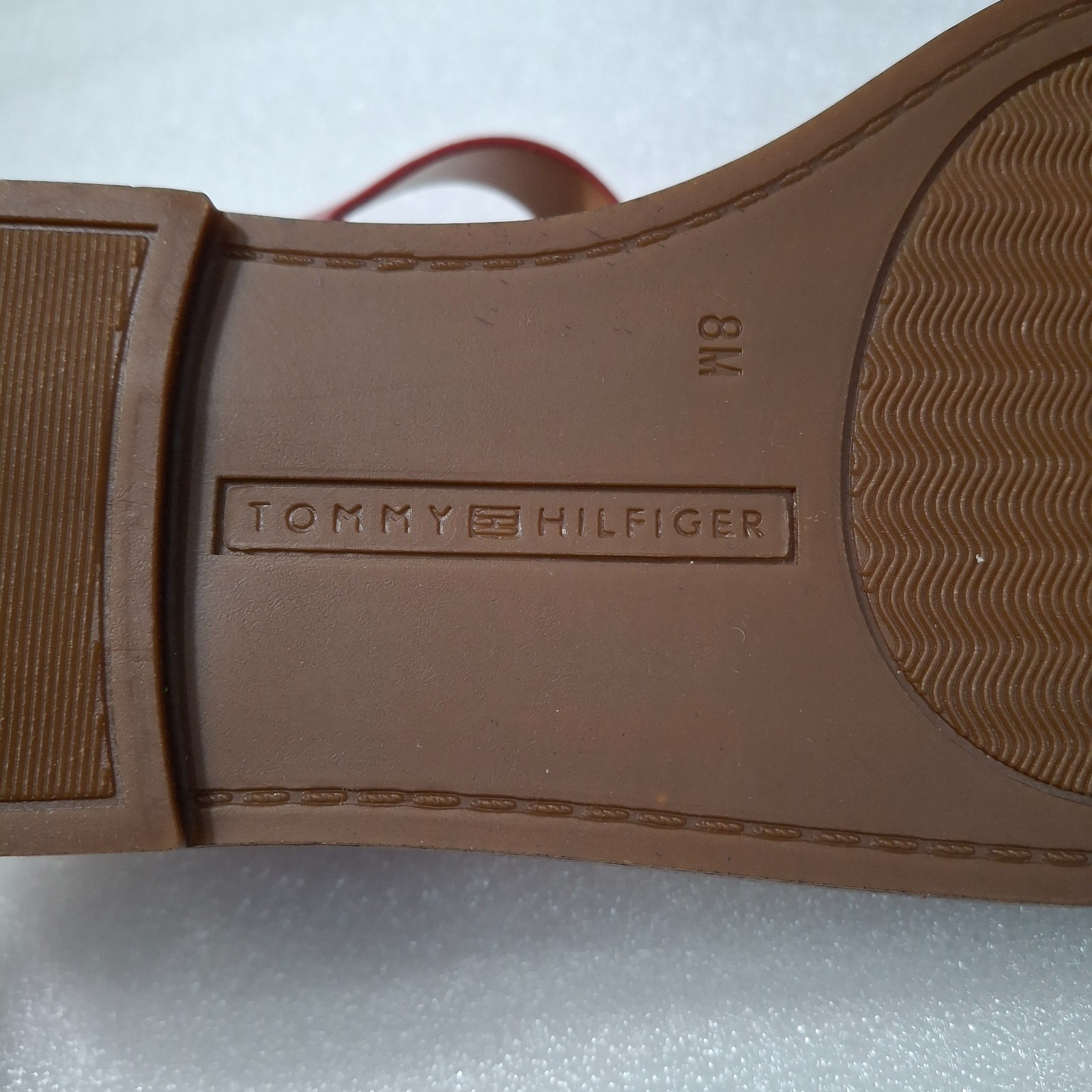 TOMMY HILFIGER Bennia Thong Flat Sandal Red w/Gold Hardware Size 8 - New In Box thumbnail 8