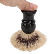 Shave Brush Men Small Portable Black Curved Handle Foaming Beard Cleaning Br HPT