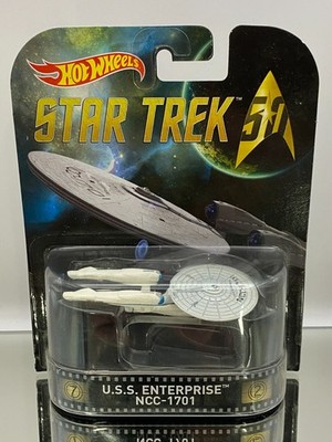 HOT WHEELS DJF53 STAR TREK ENTERPRISE -WHITE 3inch- GOOD IN BLISTER - A023