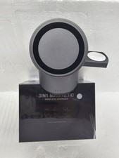 3 In 1 Magnetic Wireless Charger Stand, Aluminum, Universal, Desk Mount