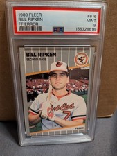 1989 Fleer - Bill Ripken #616 FF Error on Bat Knob