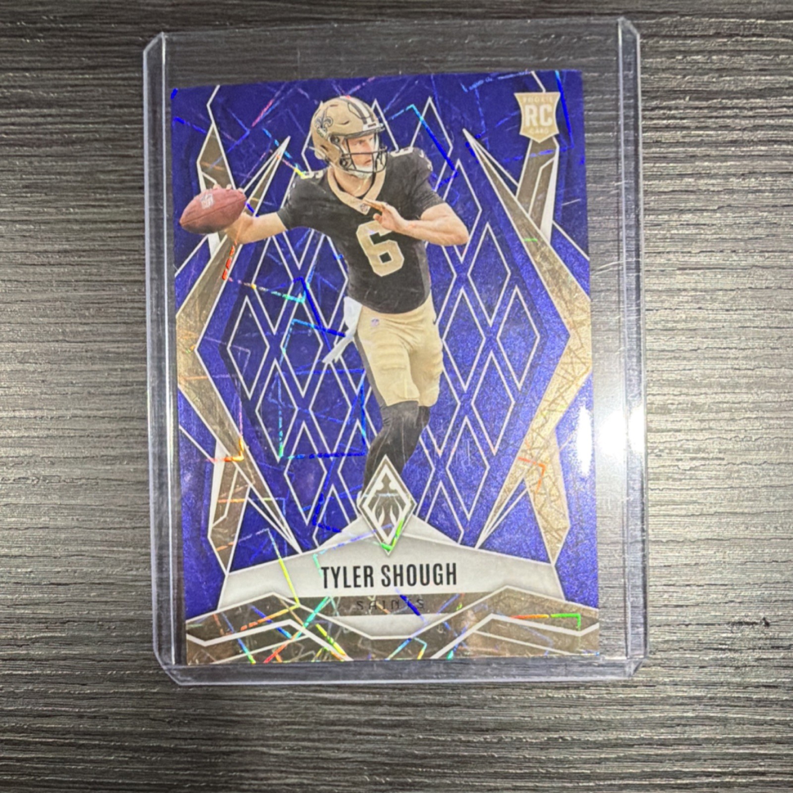 2025 Panini Phoenix Tyler Shough Rookie Blue Lazer #169/75 Saints NFL