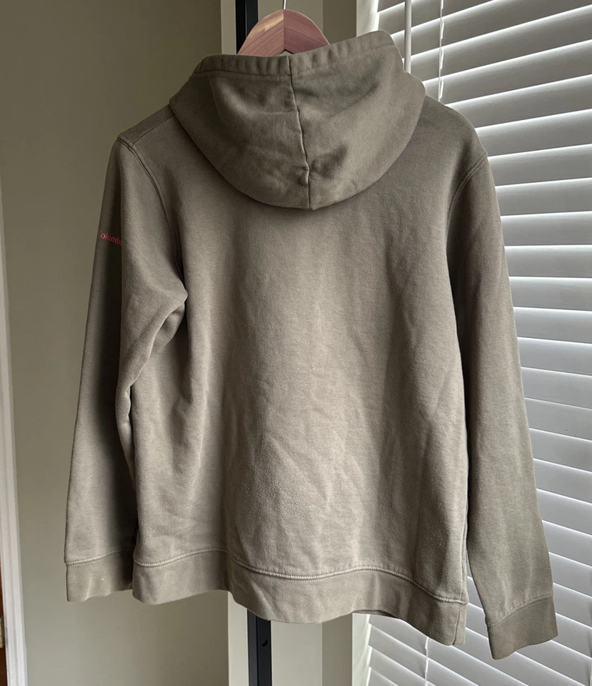 Columbia Sportswear Sudadera con Capucha de Vellón para Mujer Talla XL Bolsillo Oliva con Logo Rosa Foto 2 de 4