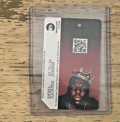 2022 limited edition nyc subway metrocard mta B.I.G. biggie smalls 50th birthday