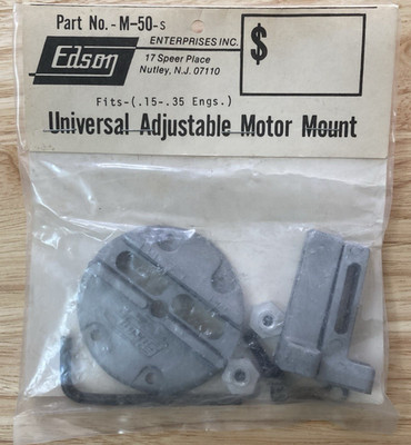 Edson M-50-S Universal Adjustable RC Motor Mount-Fits (.15 to .35 Engines) NOS