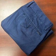 Polo Ralph Lauren Chino Pants Mens 32x30 Navy Blue Stretch Slim Fit Cotton FLAW