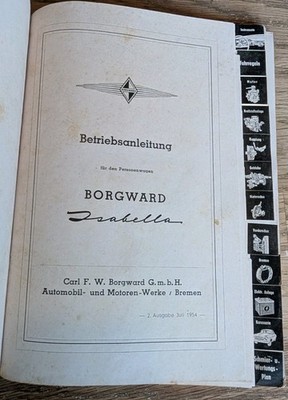 Borgward Isabella Betriebsanleitung Original