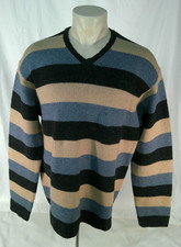 Vintage GAP Men's Multicolor V-Neck 100 Lambswool Sweater Size XXL