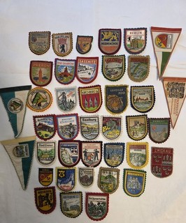 alte DDR Städte Patches Aufnäher Wimpel Konvolut