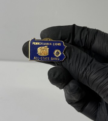 Vintage Pennsylvania Lions All-State Band Pin Badge Enamel Collectible USA