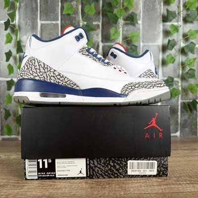 Size 11.5 - Air Jordan 3 Retro True Blue 2016 White Blue III 854262-106 VNDS