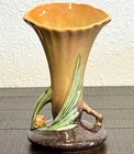 Roseville 283-8 Wincraft Vase Pine Cone Fluted Vintage USA Art Pottery #R11