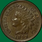 1899 Indian Head Cent Uncirculated UNC Coin #34109