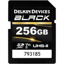 Delkin Devices 256GB BLACK UHS-II SDXC V90 Memory Card
