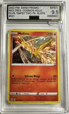 POKEMON CARD MOLTRES HOLO RARE 21 SWSH BRILLIANT STARS #21 GRADED 9.5 MINT+