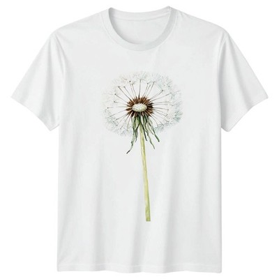 Pusteblume Blume Natur Herren T-Shirt Damen Tee Grafik Unisex Oberteil